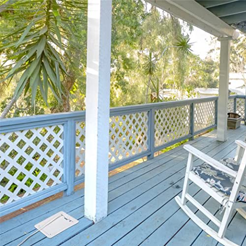 TayMac DOC320W Outdoor Comforts White In-Use Weatherproof Outlet Cover, Electrical Outlet Cover with Extension Cord Clamps for Duplex, Decorator, Outdoor Outlet Cover for Deck Box, White, 1 Gang - Image 2