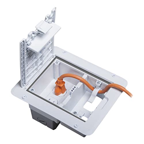 TayMac DOC320W Outdoor Comforts White In-Use Weatherproof Outlet Cover, Electrical Outlet Cover with Extension Cord Clamps for Duplex, Decorator, Outdoor Outlet Cover for Deck Box, White, 1 Gang - Image 1