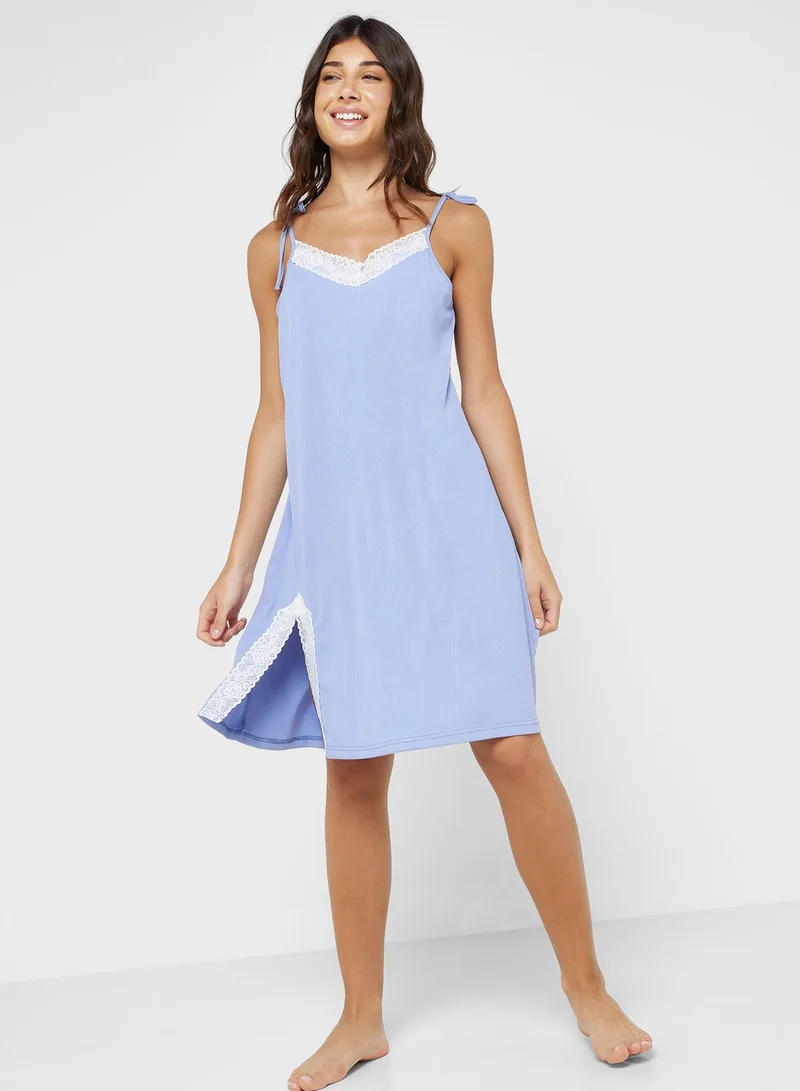 Ginger Lace Trim Night Dress