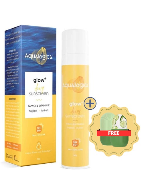 Glow+ Dewy Sunscreen SPF 50 PA+++ For UVA/B & Blue Light Protection, 50g