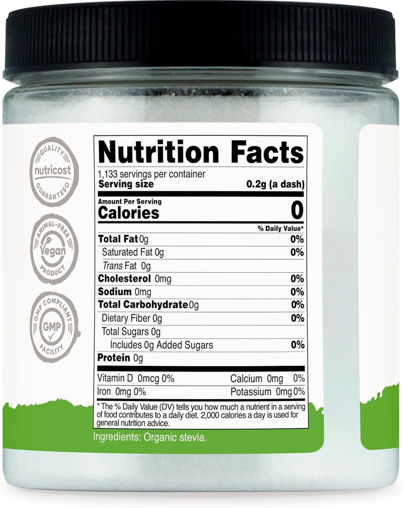 Nutricost Organic Stevia Natural Sweetener 8 oz - Image 5
