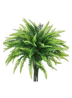 Generic Plastic Wheat Grass, Artificial Fake Plants, Fake Plastic Greenery Shrub Bushes, 12 Bundles Outdoor UV Resistant Greenery Shrubs Plants, Hanging Planter, for Indoor Outdoor Home Garden Decoration  - Image 1