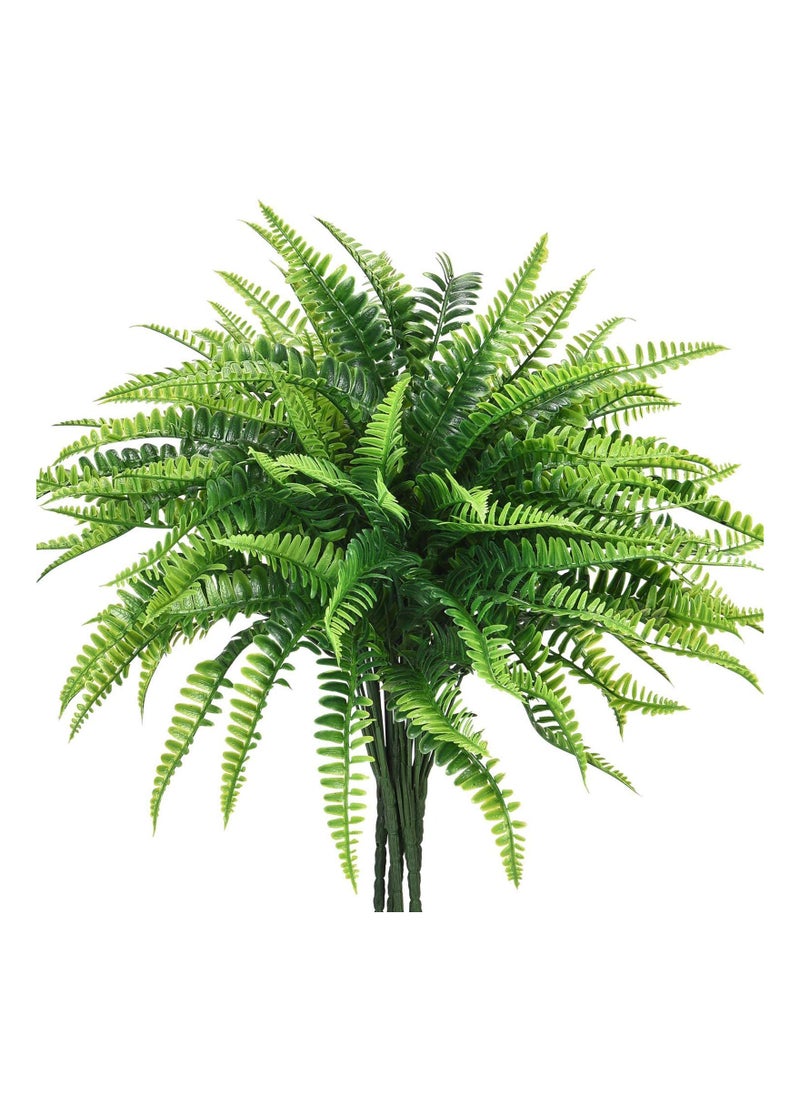 Generic Plastic Wheat Grass, Artificial Fake Plants, Fake Plastic Greenery Shrub Bushes, 12 Bundles Outdoor UV Resistant Greenery Shrubs Plants, Hanging Planter, for Indoor Outdoor Home Garden Decoration  - Image 1
