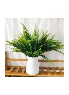 Generic Plastic Wheat Grass, Artificial Fake Plants, Fake Plastic Greenery Shrub Bushes, 12 Bundles Outdoor UV Resistant Greenery Shrubs Plants, Hanging Planter, for Indoor Outdoor Home Garden Decoration  - Image 4