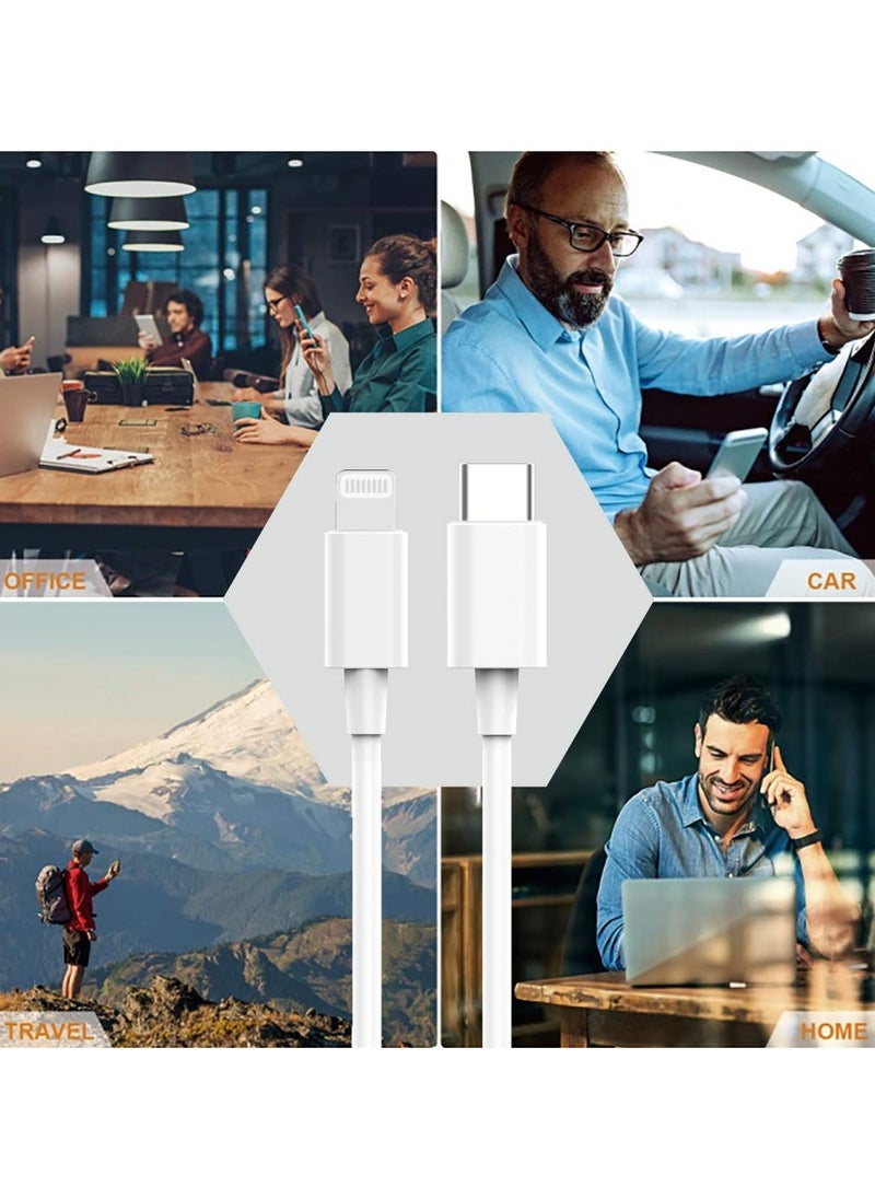 iPhone 20W Fast Charger | USB C Wall Fast Charger Adapter with 1m USB C to Lightning Cable Compatible with iPhone 14/14 Pro/14 Pro Max/13/12/SE2020/11/XR/XS Max/X/iPad