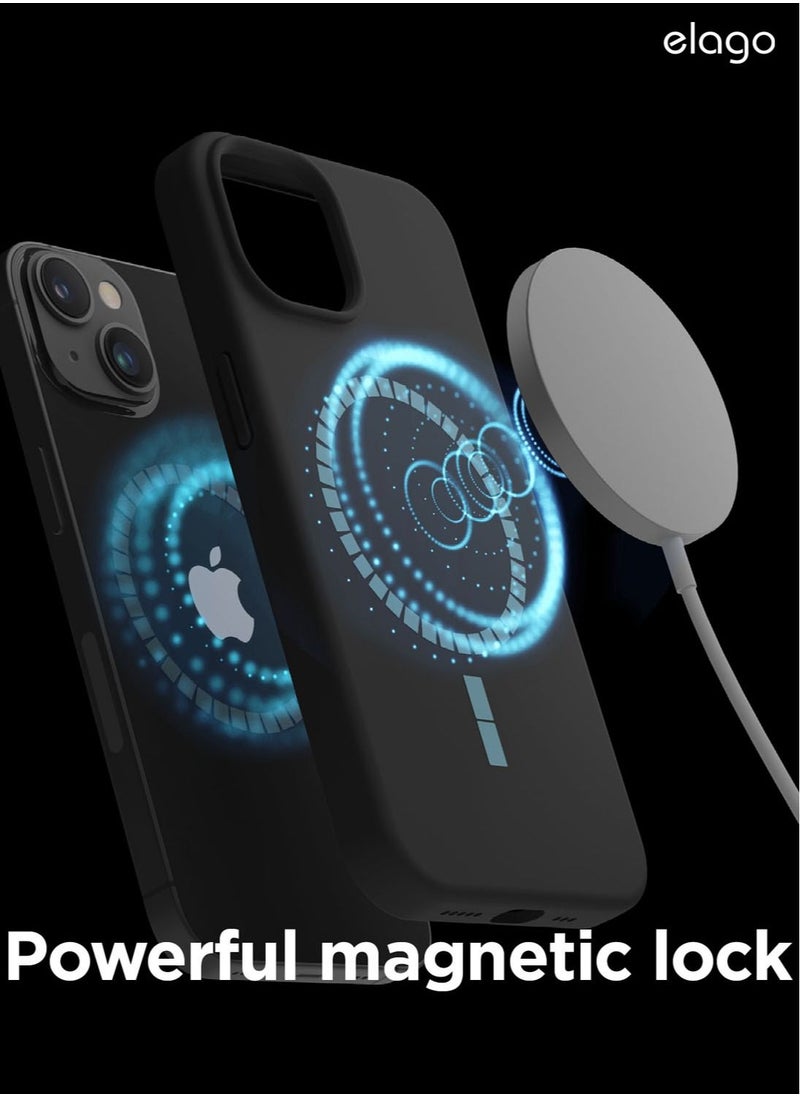 Elago Silicone Shockproof iPhone 14 Plus Case Cover with MagSafe - Black  - Image 3