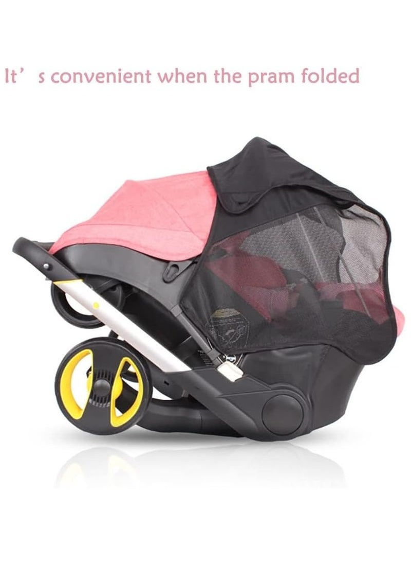 Sun Shade for Doona Baby Car seat, Pram Sunshade Cover, UV Protection Cover Pushchairs Strollers Functional Sleep Aid Infant Buggy Carrycot, Universal Waterproof - Image 4