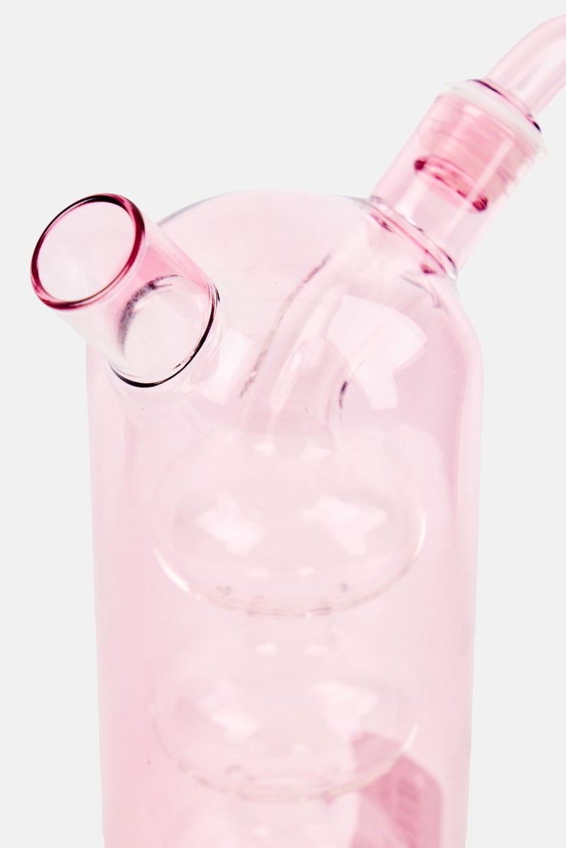 COOK WITH COLOR 2 in 1 Dual Glass Oil And Vinegar Dispenser Cruet Bottles, Pink - Image 3