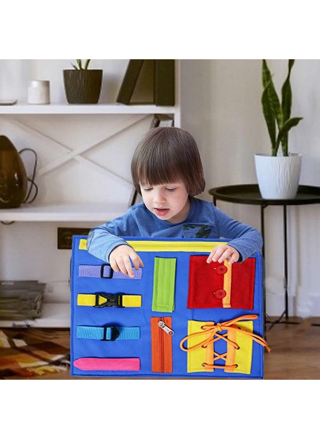 Toodles - Toodles Early Learnings Zipping & Unzipping Toy for Kid's Skill Development | Learning Bag with Buckles | Zippers & Snaps - Kids Toy Gift for 2 to 5 Year Old Kids | Multicolor (Pack of 1) - Image 1