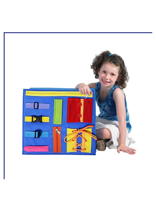 Toodles - Toodles Early Learnings Zipping & Unzipping Toy for Kid's Skill Development | Learning Bag with Buckles | Zippers & Snaps - Kids Toy Gift for 2 to 5 Year Old Kids | Multicolor (Pack of 1) - Image 1