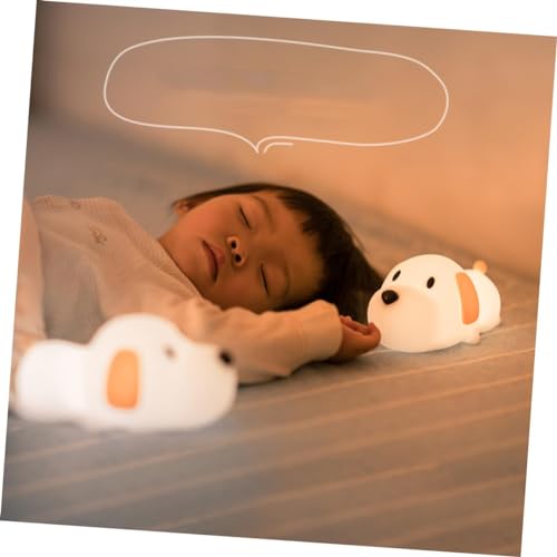 Zilloquil Cute Silicone Sleeping Puppy Lamp for Kids, Baby, Toddler, Boys, Girls Animal Nursery Night Light, Bedroom, Bedside, Squishy Room Lamp, 7 Color Changing, USB Rechargeable (Sleeping Dog Lamp) - Image 2