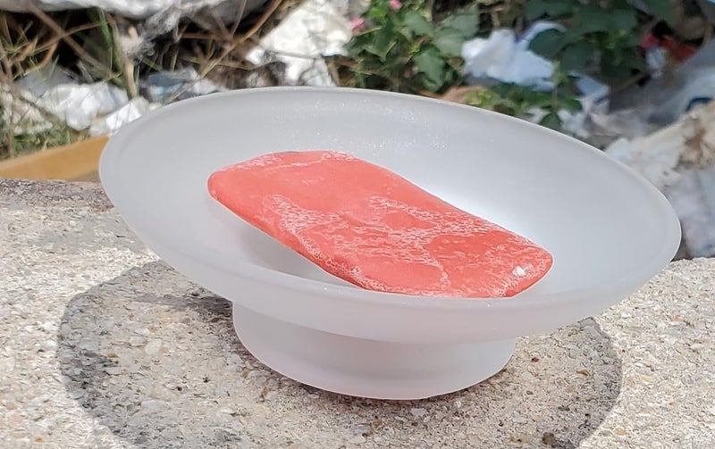 Pure Source India Glass Soap Dish for Bathroom Or Kitchen, (3.25 Inch - 3 Pieces) - Image 2