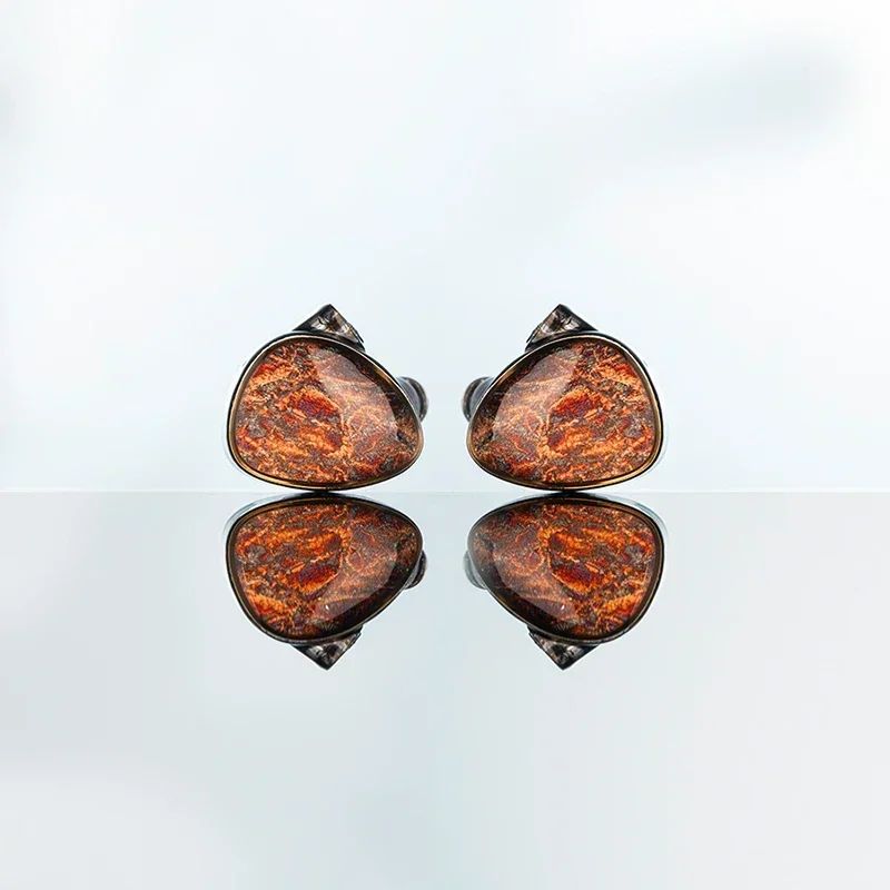 Shanling Tino Wired In-Ear Dual-Ring Earphones 3.5mm/4.4mm Interchangeable Plug HiFi IEM with Type-C, Chocolate - Image 2