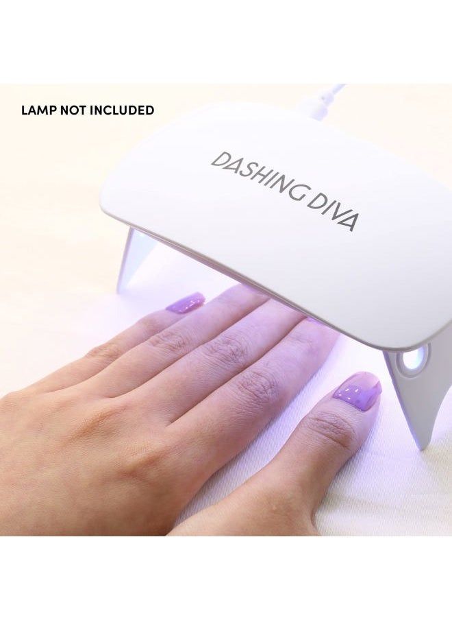 DASHING DIVA Glaze Nail Strips - In The Buff | Works With Any LED Lamp | Long Lasting, Chip Resistant, Semicured Gel Strips | 34 Salon Quality White Ombre Gel Nails  - Image 5