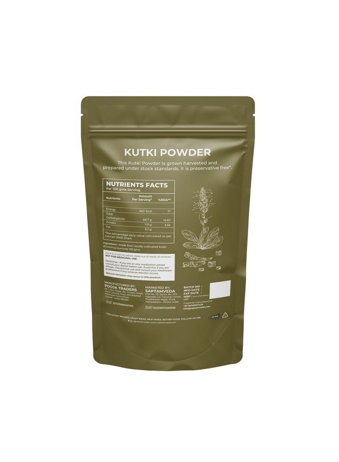 SAPTAMVEDA SAPTAMVEDA Premium Kutki Powder, 150 Gm - Liver Support & Detox (Pack of 1)  - Image 4