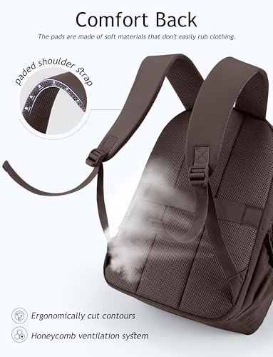 Uselike Travel Backpack for Women, 15.6 Inch Laptop Backpack, Quilted College Bookbag, Cute Work Backpacks, Water Resistant - Image 5