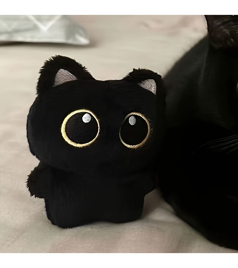 6 Black Cats Cute Big Eyed Interactive Toy Pet Play Exercise Fun Companion - Image 5