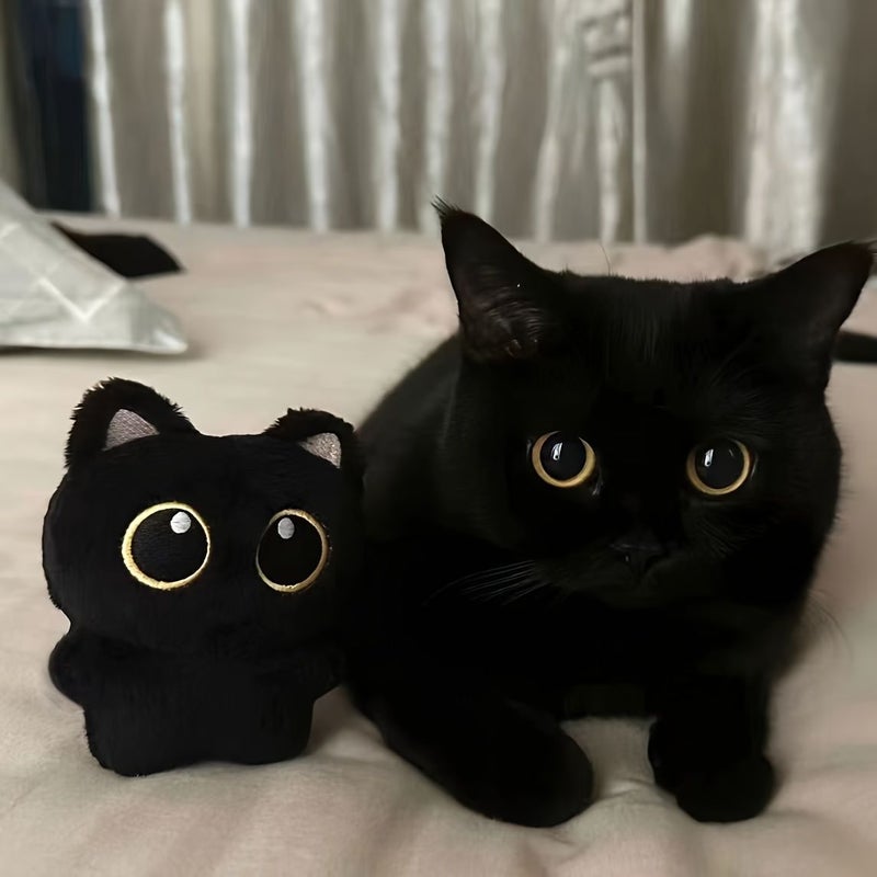 6 Black Cats Cute Big Eyed Interactive Toy Pet Play Exercise Fun Companion - Image 3