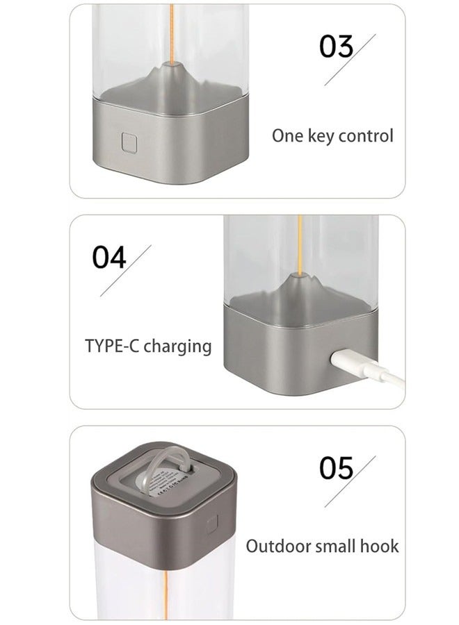 Osowake Minimalist Desk Lamp, Cordless Table Lamp, LED Rechargeable Modern Nightstand Lights, Dimmable Lamp, Soft Glow, Flicker Free, Eye Protection Rechargeable Modern Night Light Silver (Silver) - Image 5