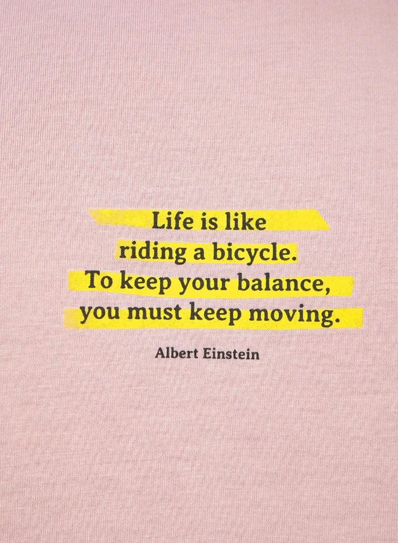 GIORDANO  Men’s Slim Cotton Crew Neck Message Print Tee for Men | Best Price UAE