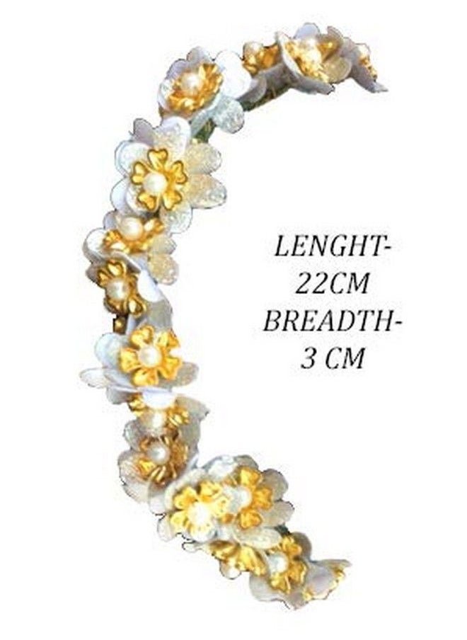 Hair Flare Hair Accessories for Women 2042 Pins Artificial Flowers Accessories (Silver)  - Image 5