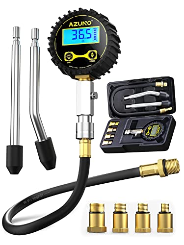 AZUNO Compression Tester Automotive, Digital Compression Gauge 200 PSI for Petrol Engine Cylinder Compression Tester Kit with Adapter & Hose - Image 1