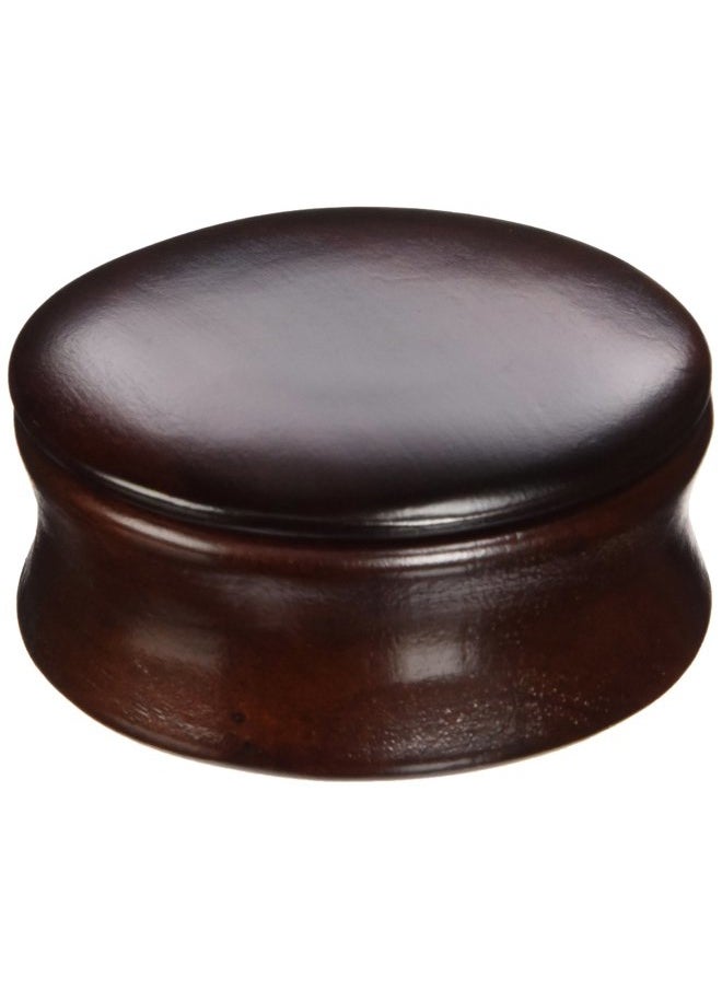 Kingsley Shave Soap Bowl with Lid Dark Wood  - Image 1