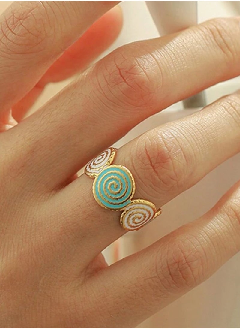 sixtyfour Elegant Stainless Steel Ring For Women One Size  - Image 1