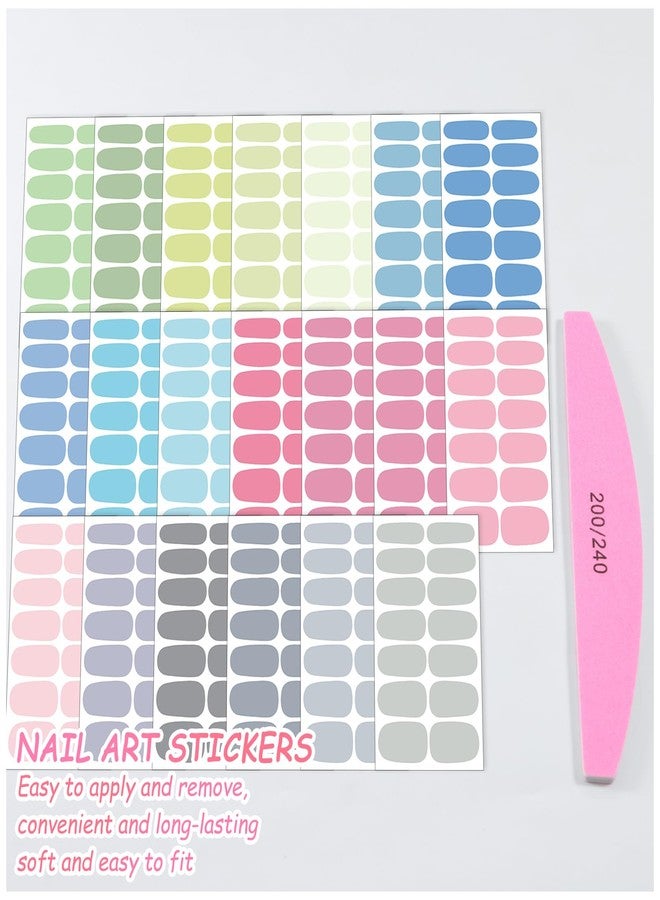 SILPECWEE شرائط طلاء الأظافر SILPECWEE (20 ورقة، لون فاتح)، ملصقات طلاء الأظافر الربيعية، لفات أظافر كاملة، ملصقات أظافر لاصقة ذاتيًا، شرائط جل، ملصقات أظافر للنساء مع ملف - Image 3