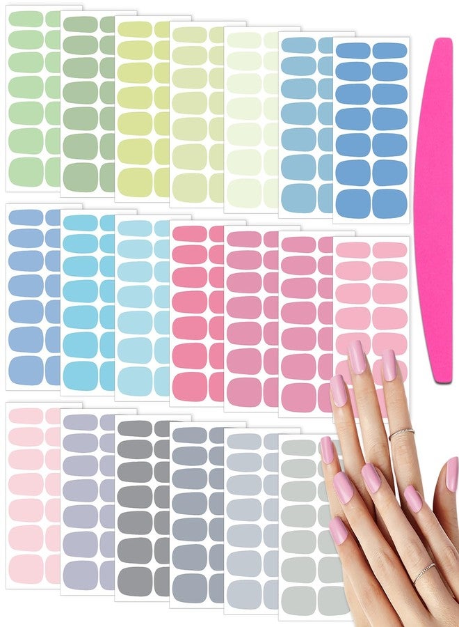SILPECWEE شرائط طلاء الأظافر SILPECWEE (20 ورقة، لون فاتح)، ملصقات طلاء الأظافر الربيعية، لفات أظافر كاملة، ملصقات أظافر لاصقة ذاتيًا، شرائط جل، ملصقات أظافر للنساء مع ملف - Image 1