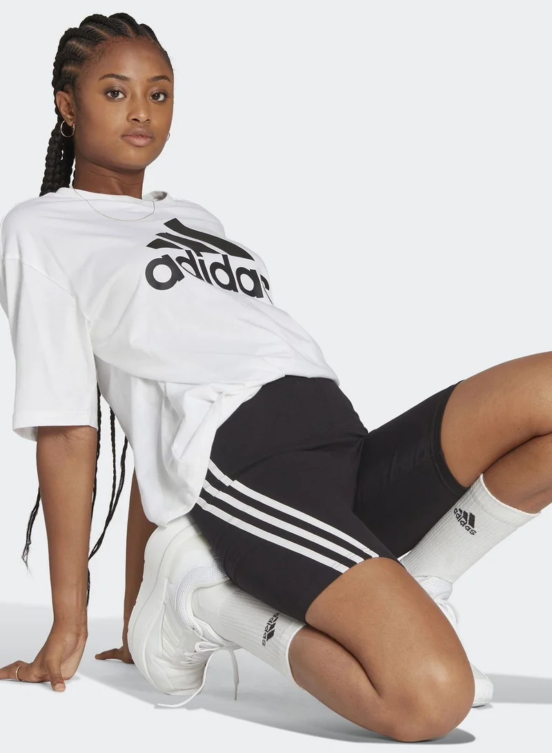 adidas شورت مزين بخطوط الماركة