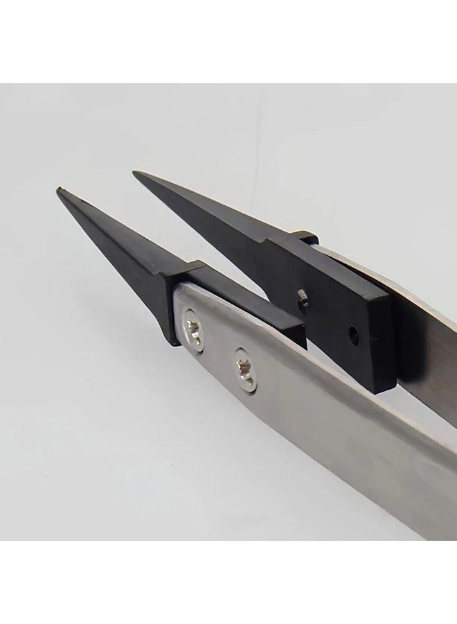 Precision Anti Static Carbon Fiber Tweezers 1pc ESD 259A Stainless Steel Pliers For Crafts Jewelry Electronics - Image 5