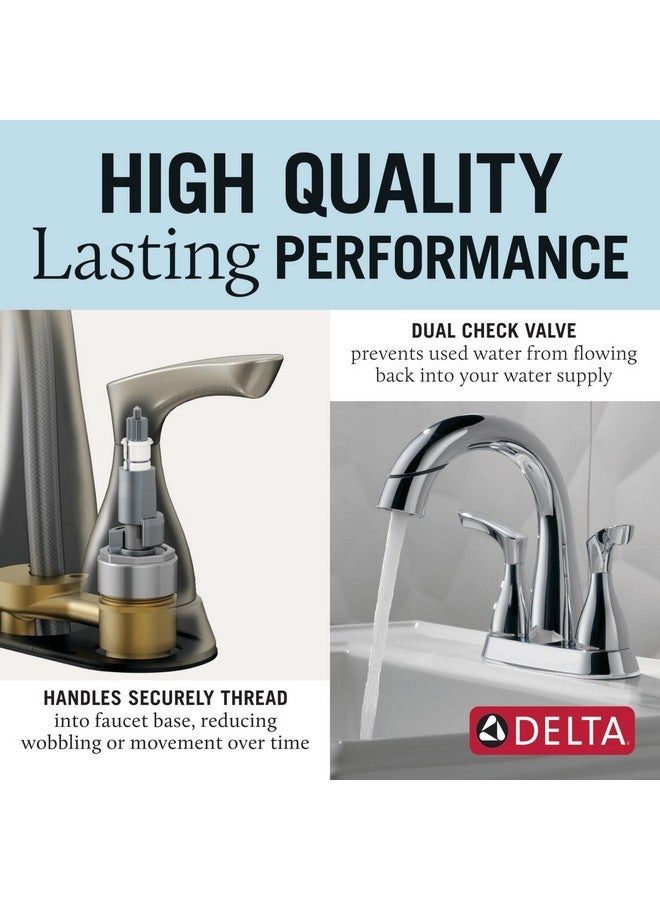 DELTA FAUCET Broadmoor Pull Down Bathroom Faucet Chrome, Bathroom Pull Out Faucet, Bathroom Sink Faucet with Pull Down Sprayer, Centerset Bathroom Faucet with Magnetic Docking, Matte Black 25765LF-PD