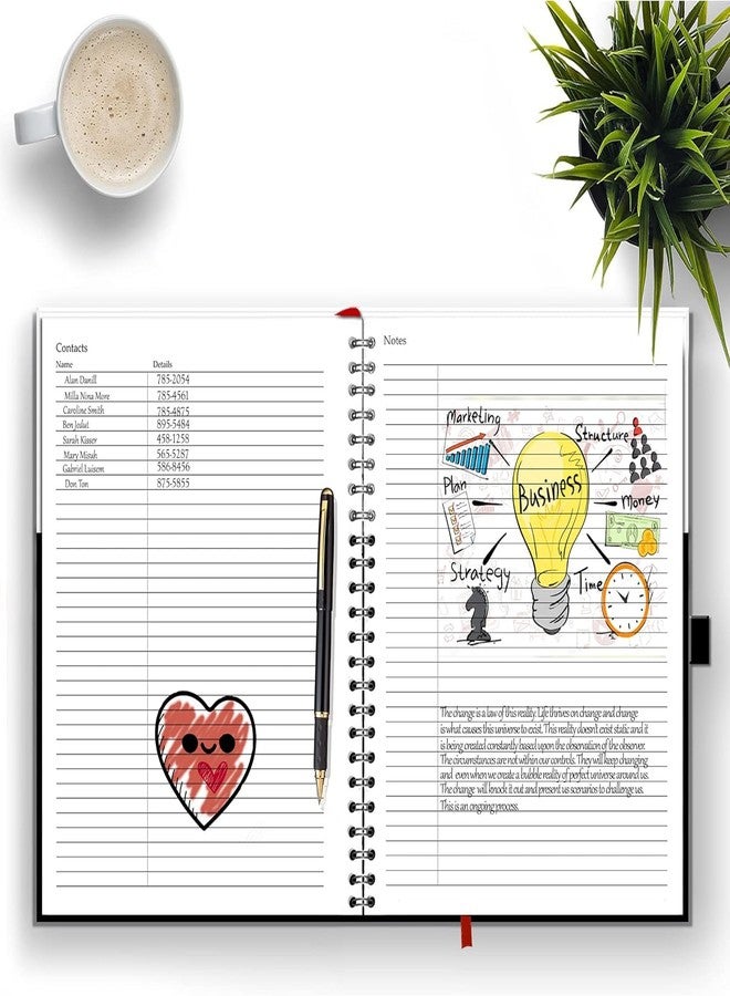 STRIVE ZEN Business Appointment Book with 15-Minute Slots, Undated 2-Year Planner, Large Hardcover, Multiple Schedules, Daily/Hourly - Image 4