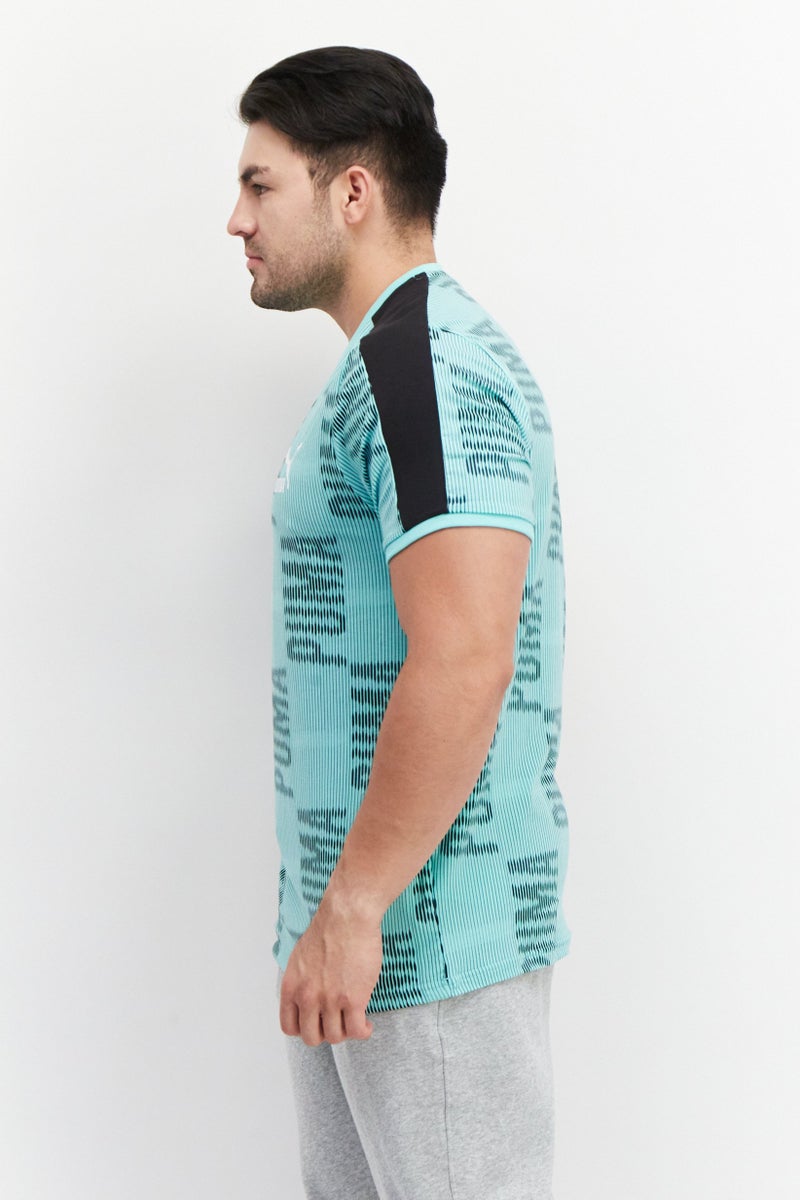 PUMA Men Sportswear Fit Training T Shirt, Black/Mint - Image 2