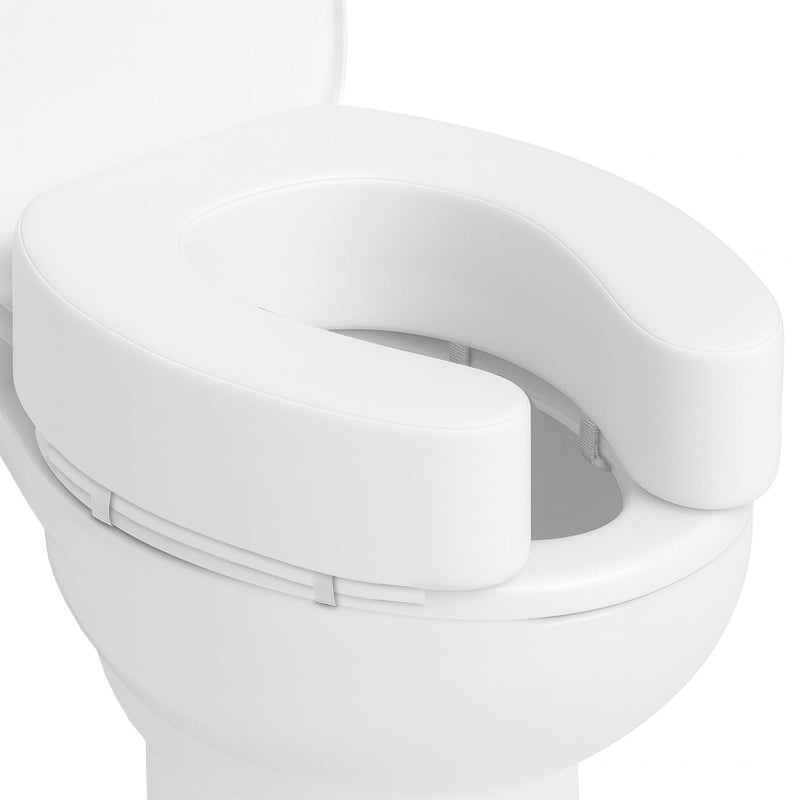 Vive Toilet Seat Cushion (Soft Cushioned Foam) - Easy Clean, Padded Bathroom Attachment - Elongated, Standard Seats - Comfort & Support Donut for Handicap Adults - Image 1
