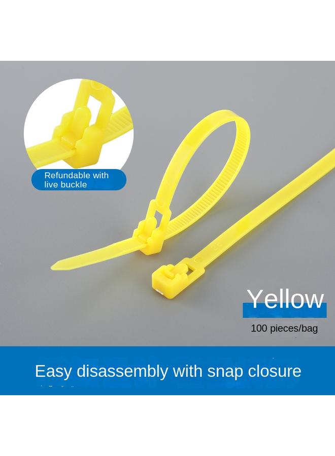 Bluejw Colored Plastic Cable Ties With Releasable Buckle Nylon Cable Ties With Fixed Sealing Tape Can Be Removed And Reused - Image 1
