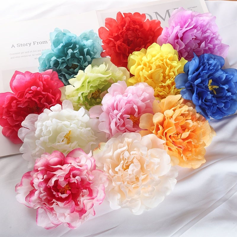 5pcs Snow Teeth 5.12 Inch Artificial Peony Flowers for Home Wedding Decor - Image 1