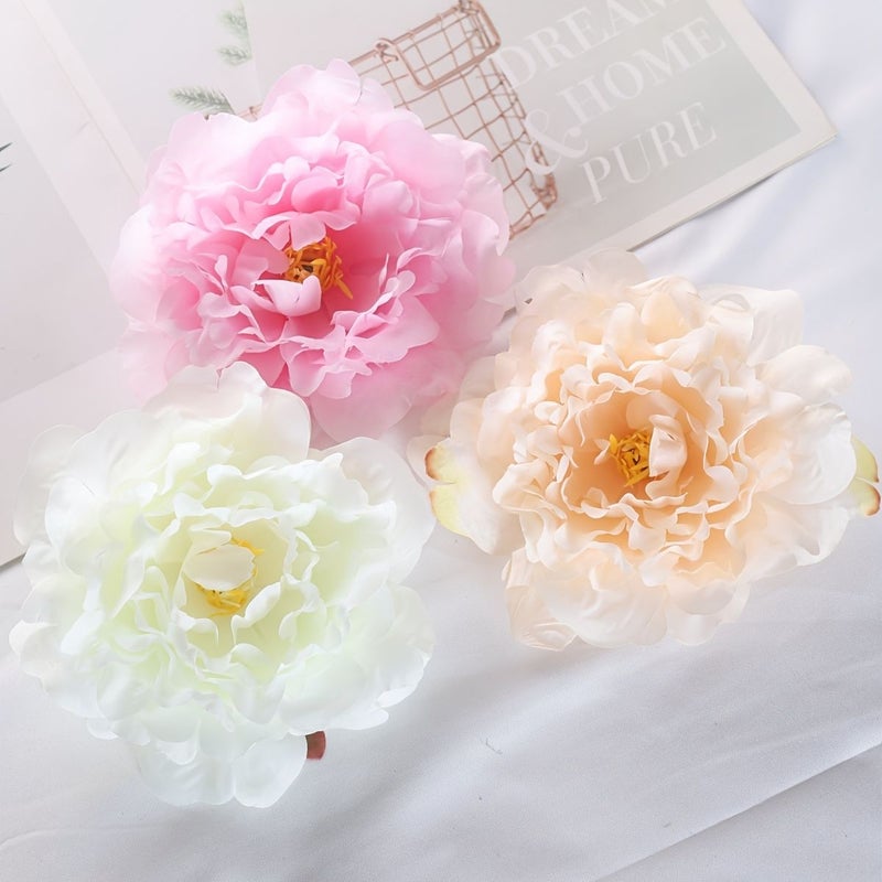5pcs Snow Teeth 5.12 Inch Artificial Peony Flowers for Home Wedding Decor - Image 2
