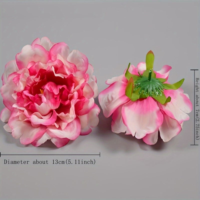 5pcs Snow Teeth 5.12 Inch Artificial Peony Flowers for Home Wedding Decor - Image 3