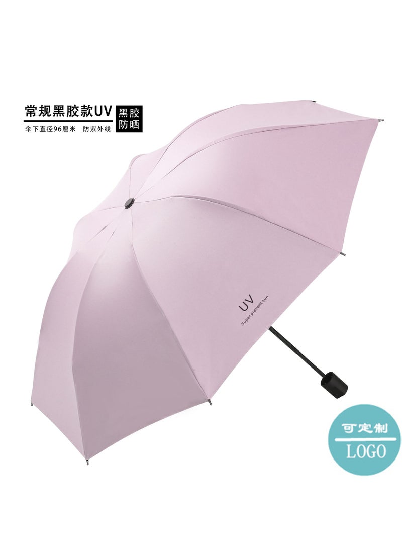 UV vinyl sun umbrella rain and rain UV-proof sun protection umbrella female three folding umbrella custom advertising umbrella logo - pzsku/Z62451602D6D8577F2DF2Z/45/_/1734173980/ff72648a-2b5a-4168-9818-1712d3134fbc