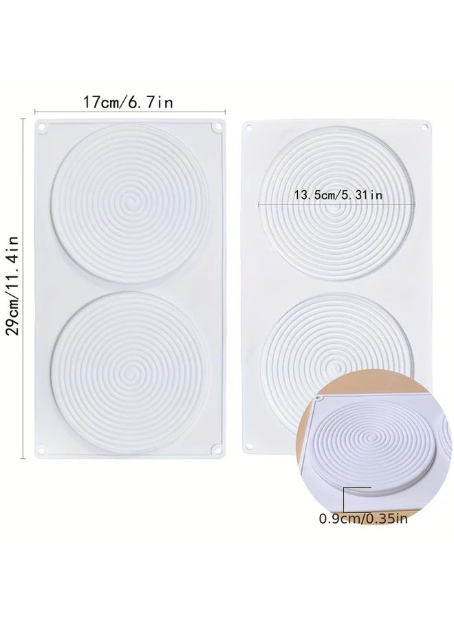 White 2 Cavity Non Stick Silicone Baking Mold Kiwi Design Easy Release Reusable - Image 3