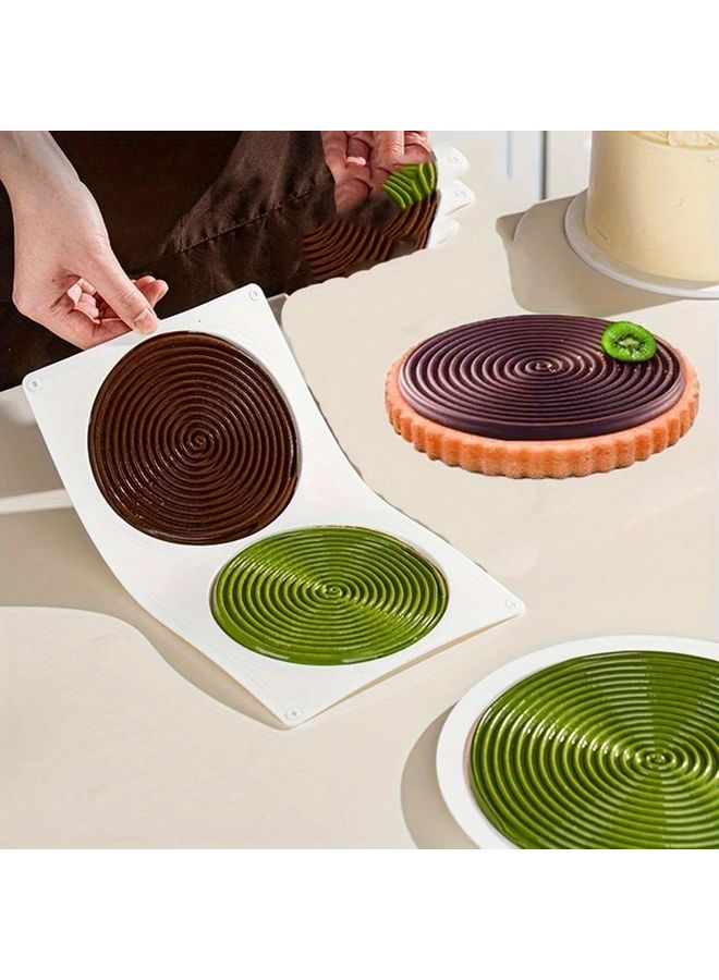White 2 Cavity Non Stick Silicone Baking Mold Kiwi Design Easy Release Reusable - Image 2