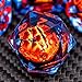 ARUOHHA DND Resin Dice Gazes Eye Dice Blue Red Liquid Core Flaming RPG Sharp Edged Dice Set with Gift Box Polyhedral D and D Dice Set Compatible with Dungeons Dragons Role Playing Game D20 D6 - Image 2