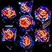 ARUOHHA DND Resin Dice Gazes Eye Dice Blue Red Liquid Core Flaming RPG Sharp Edged Dice Set with Gift Box Polyhedral D and D Dice Set Compatible with Dungeons Dragons Role Playing Game D20 D6 - Image 4