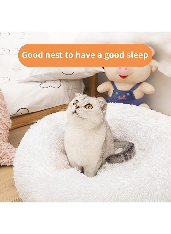 Yolu - Comfortable Soft Plush Pet Cushion, Washable Anti Anxiety Dog Cat Round Bed - Image 1