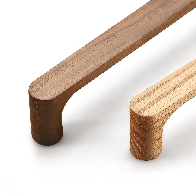 Evionlin Walnut Round 5 in 4 pcs Wooden Drawer Pulls Handle pulls for cabinets Kitchen Cabinet Drawer pulls Cabinet Door Pull - Image 4