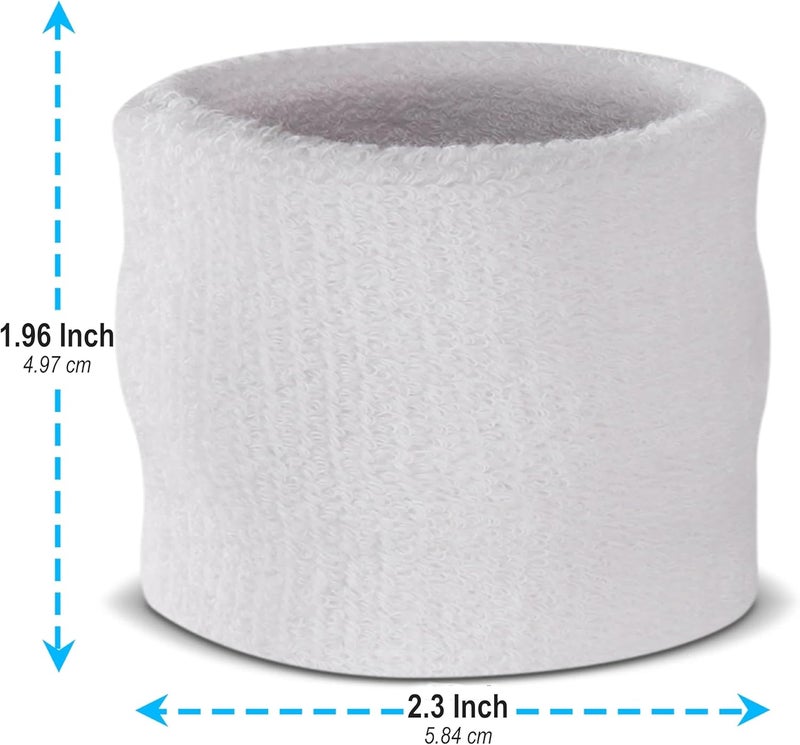 Suddora Kids Wrist Sweatbands - Athletic Cotton Terry Cloth Sports Wristbands for Kids (Pair) - Image 3