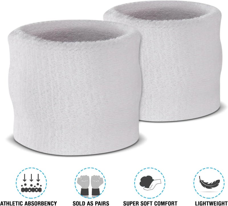 Suddora Kids Wrist Sweatbands - Athletic Cotton Terry Cloth Sports Wristbands for Kids (Pair) - Image 4