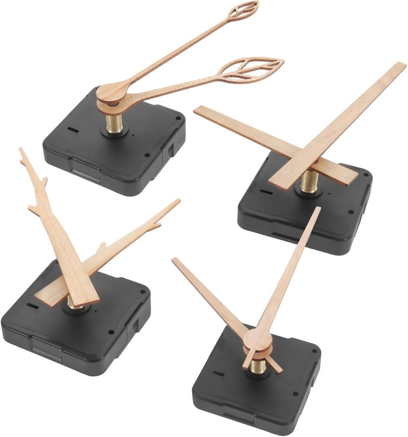 Gadpiparty 4sets Quartz Clock Movement Mechanism Silent Clock Kit Crafts Shaft and Construction - Image 1